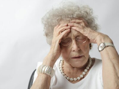 woman with headache